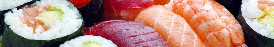 Eating Asian Fusion Japanese Sushi at Red Mango Grill restaurant in Phelan, CA.